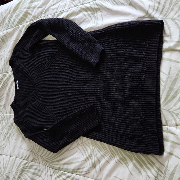 Jacqueline de Yong Black Knee Length Sweater Dress size Small - Picture 3 of 4